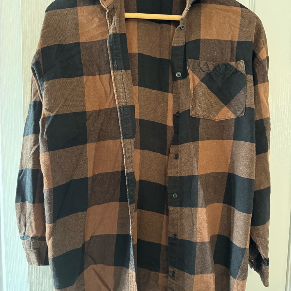 H&M Oversized Plaid Shirt